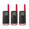 Motorola Solutions Two-Way Radio Black W/Red Three-Pack T210TP - alternate 1